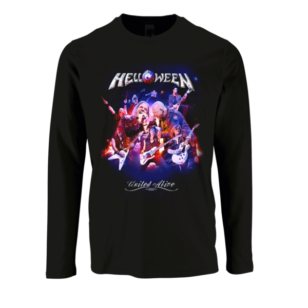 Helloween επετειακό μακρυμάνικο t-shirt, μαύρο.